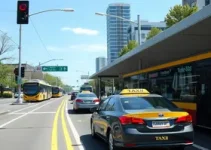 circulação de táxis no BRT Sul