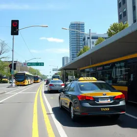 circulação de táxis no BRT Sul