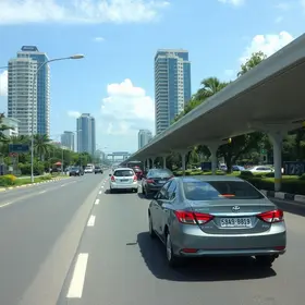taxistas no corredor exclusivo do BRT Sul